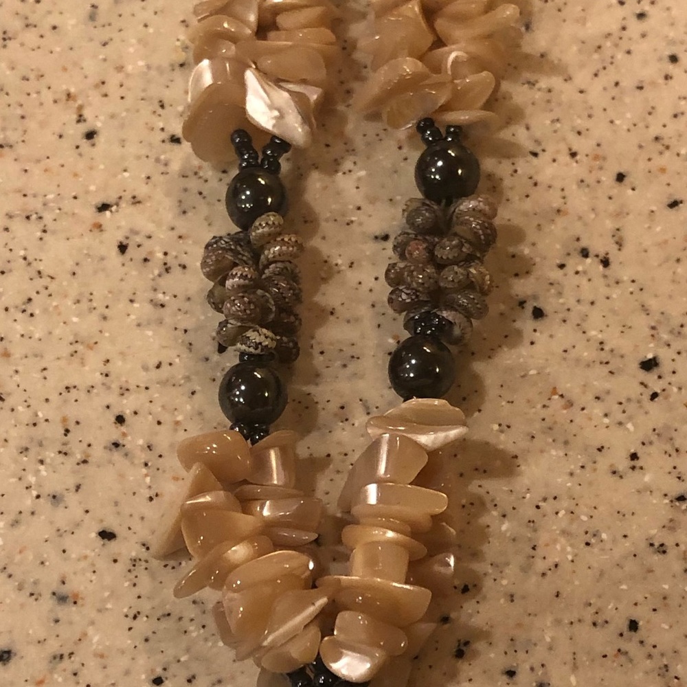 Stone And Shell Statement Necklace - image 4